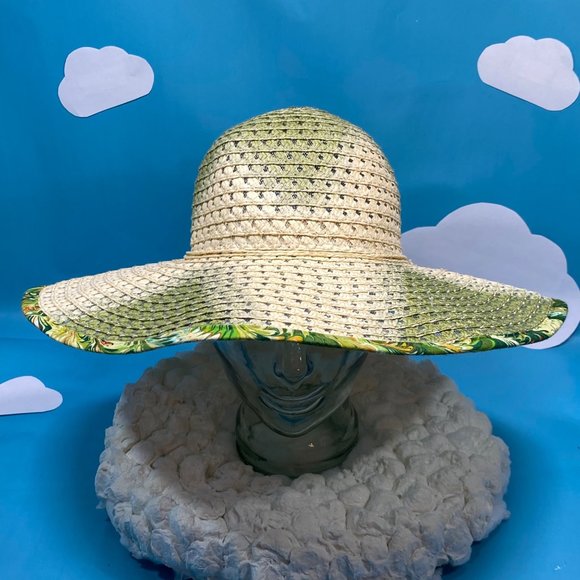 Plasma Beamz Upcycled Tie-Dyed Straw Sun Hat main image 5